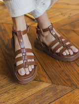 Sandales camel Fara