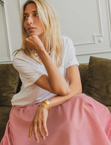 Pani red striped skirt