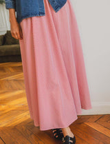 Jupe à rayures rouge Pani