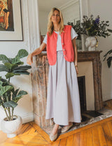 Reta taupe striped skirt