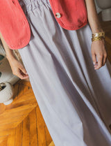 Reta taupe striped skirt