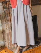 Jupe à rayures taupe Reta