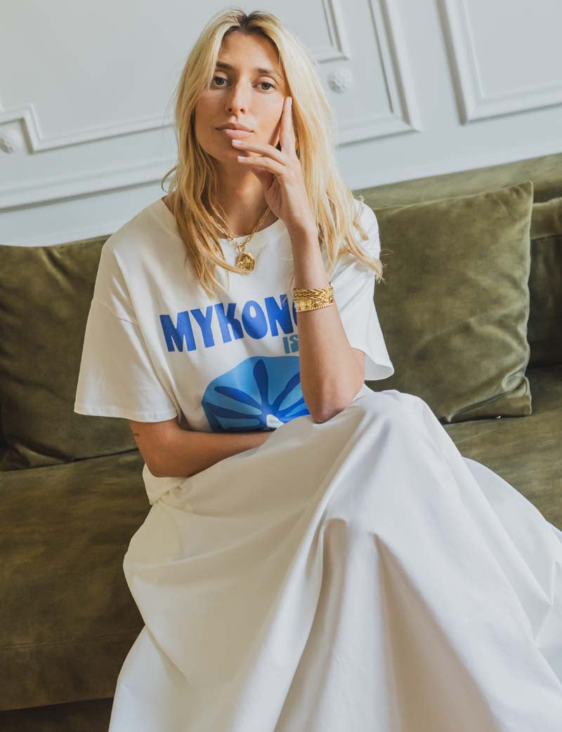 T-shirt blanc Mykonos