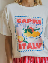 T-shirt blanc Capri Italy