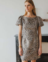 Della leopard print dress
