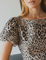 Della leopard print dress