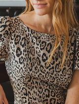 Della leopard print dress