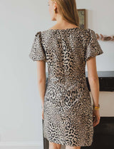 Della leopard print dress