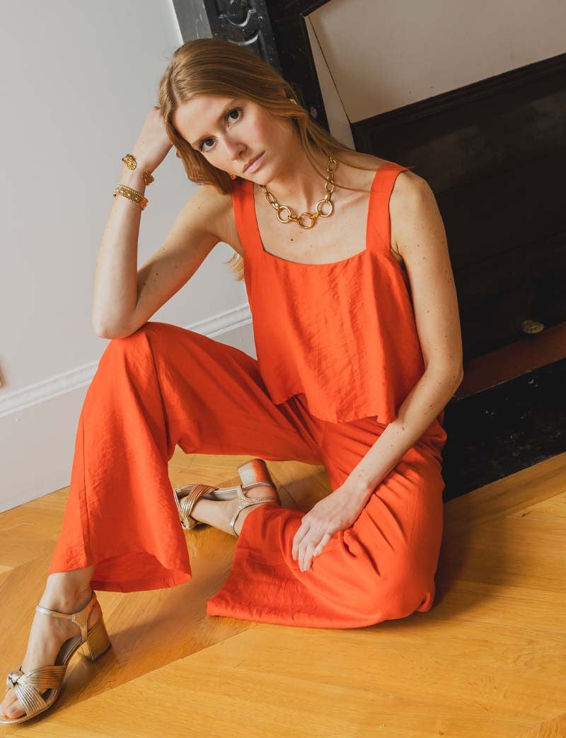 Lola coral jumpsuit