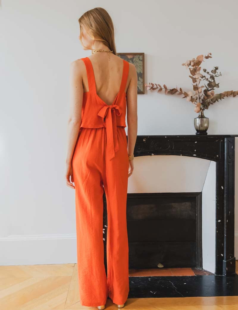 Lola coral jumpsuit