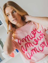 T-shirt rose Amor