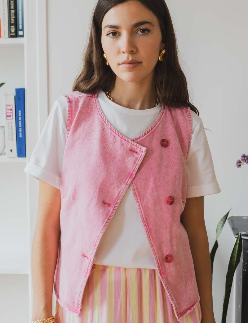 Gilet rose Josa