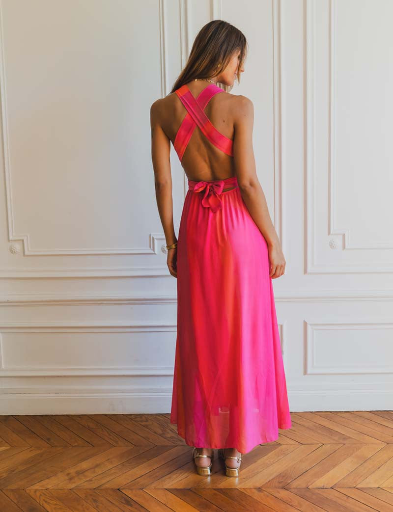 Diara fuchsia dress