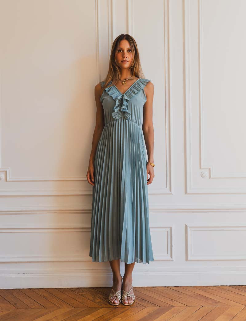Robe céladon Senna