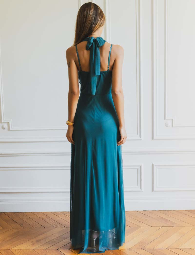 Robe bleu canard Maribelle