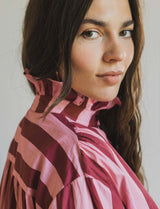 Chemise rose & bordeaux Dera