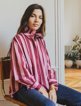 Chemise rose & bordeaux Dera