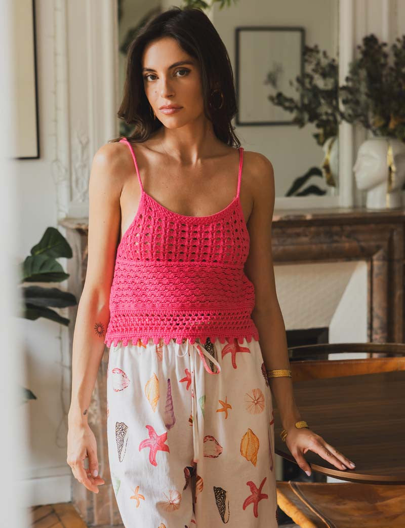 Pantalon écru Coquillages