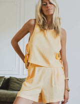 Yaniv yellow Bermuda shorts