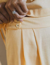 Yaniv yellow Bermuda shorts