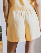 Yaniv yellow Bermuda shorts