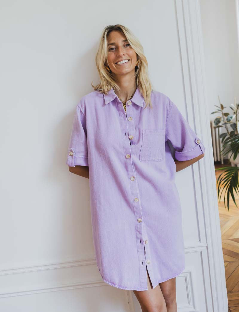 Robe lilas Solya