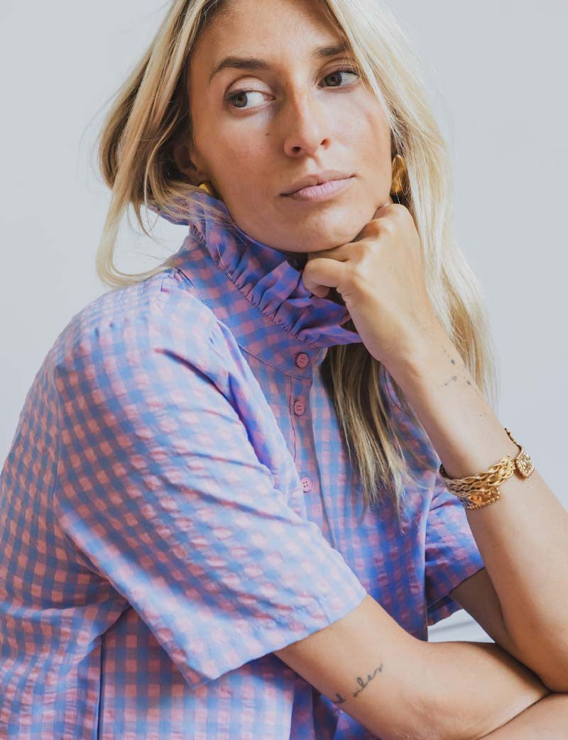 Robe rose & bleue Jeanett