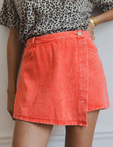 Jupe short rouge Tedd