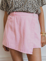 Jupe short rose Tedd
