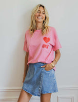 T-shirt rose & rouge Amour