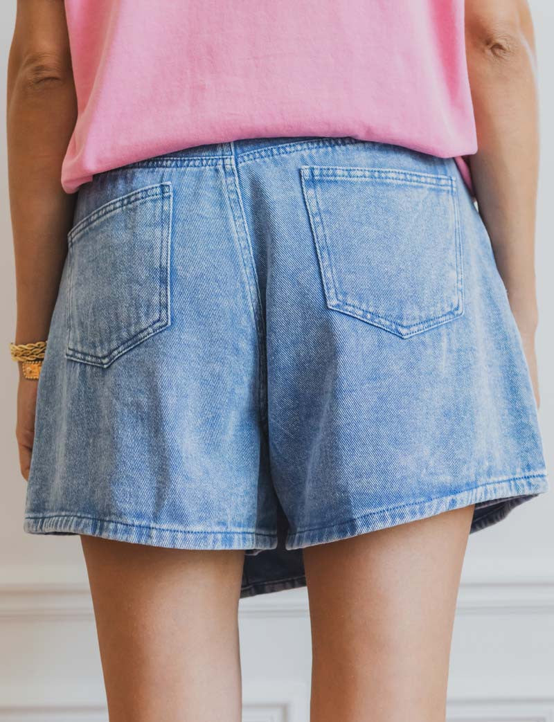 Tedd denim skort