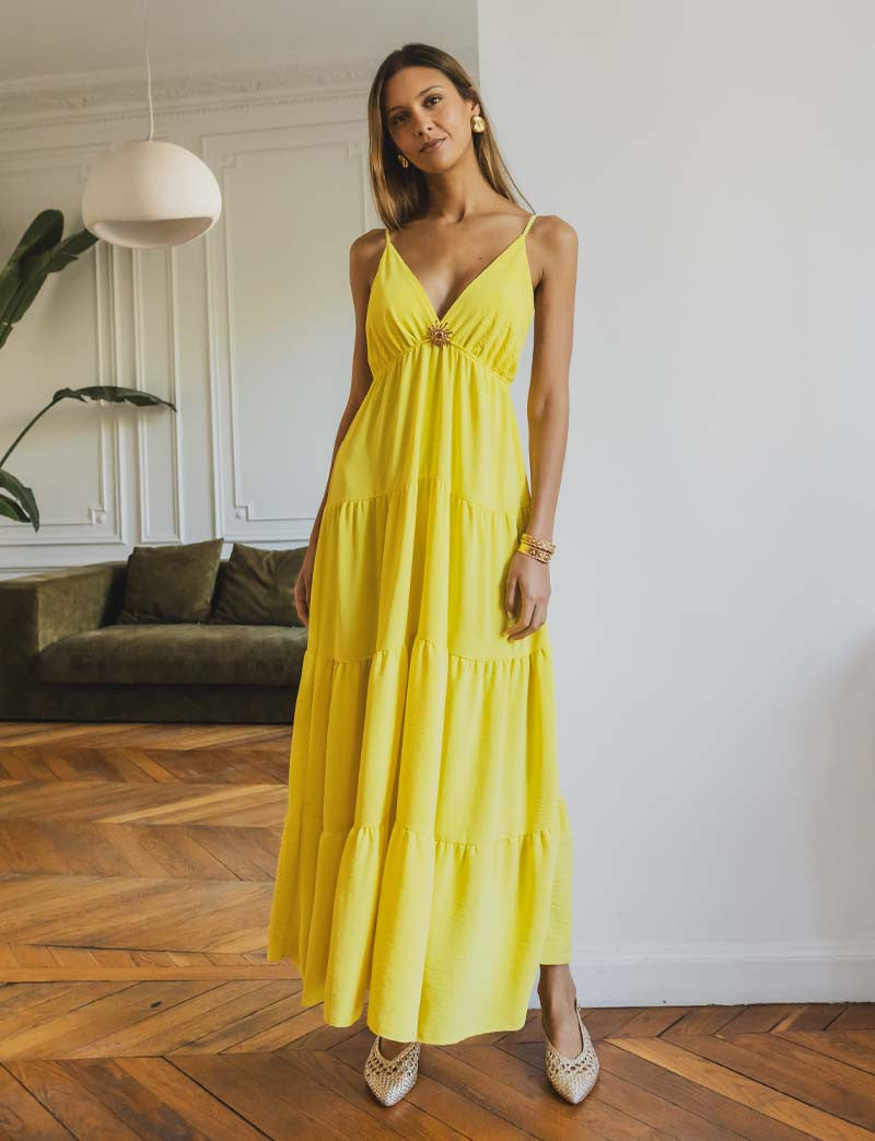 Robe jaune Sunniva
