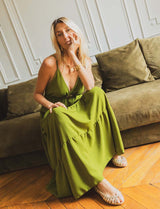 Sunniva green dress