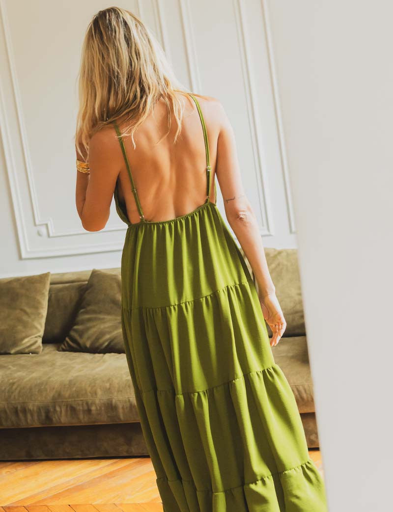 Sunniva green dress