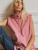 Gilet à rayures rouge Vale