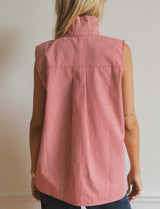 Gilet à rayures rouge Vale