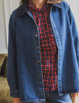 Blusa marina y roja Malory