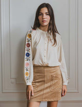 Hestia camel skirt