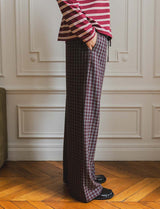 Pantalon gris & bordeaux Simon