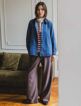 Pantalon gris & bordeaux Simon