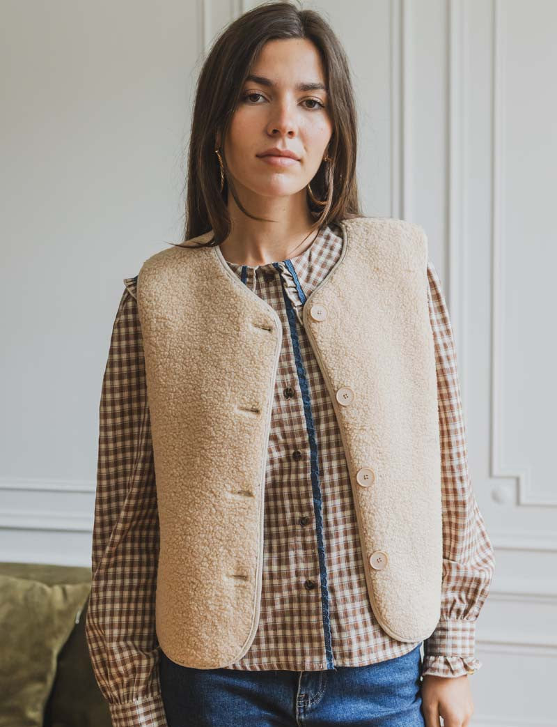 Gilet écru Lako