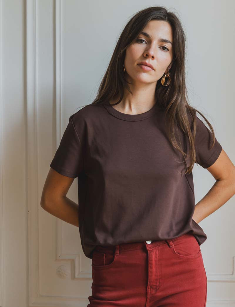 T-shirt marron Robb