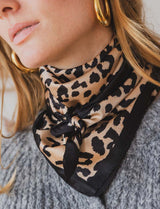 Foulard léopard & noir 2