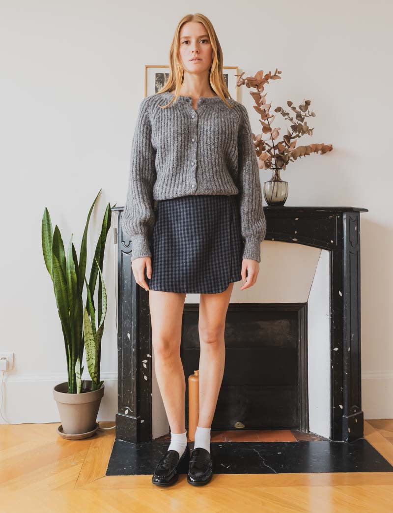 Beya checkered skirt