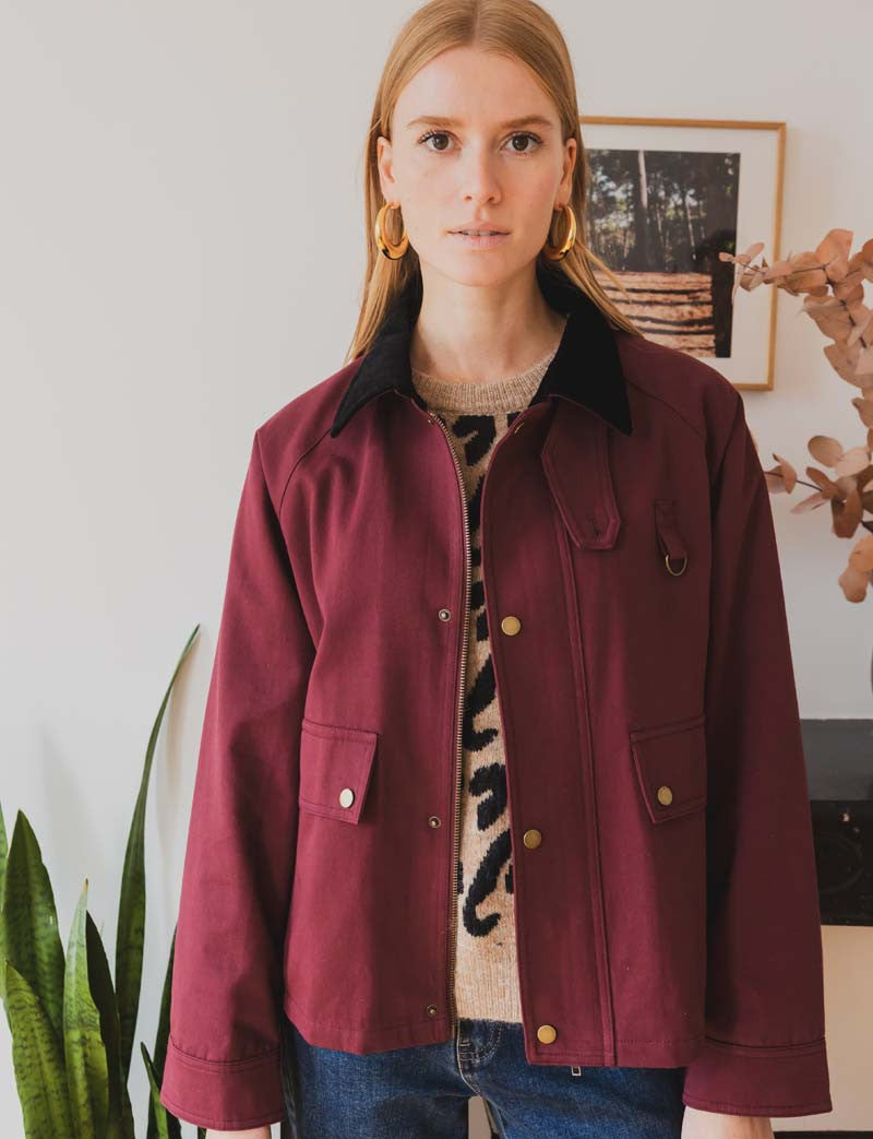 Veste bordeaux Evris