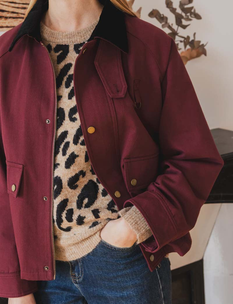 Veste bordeaux Evris