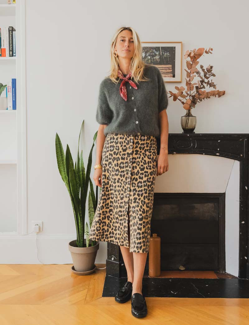Rocha leopard skirt