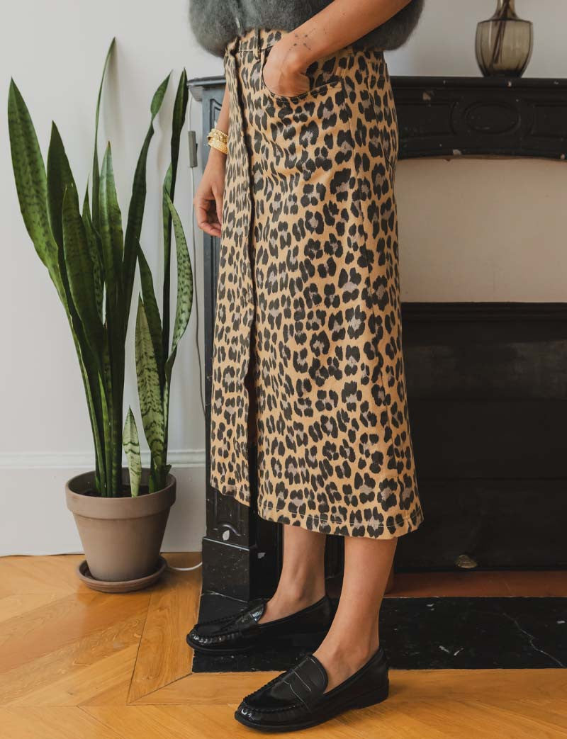 Rocha leopard skirt
