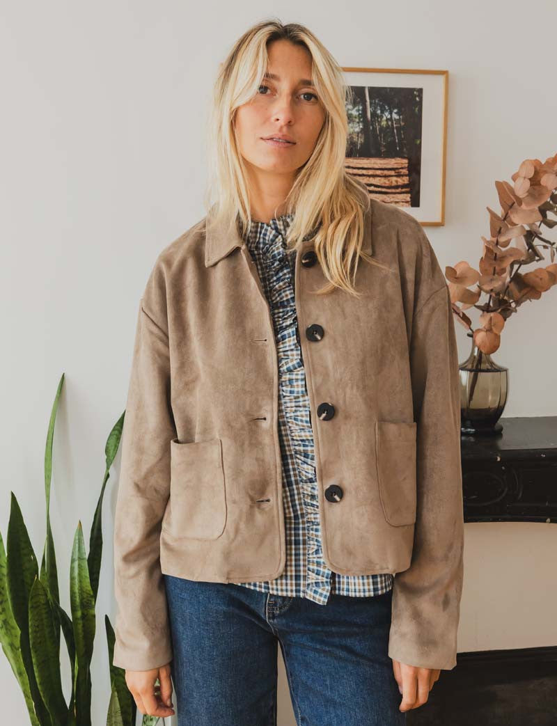 Chaqueta taupe Anor