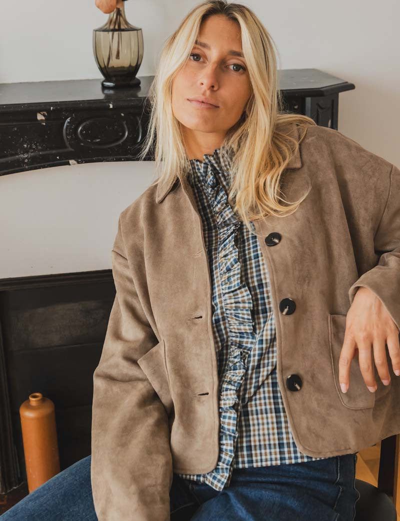 Chaqueta taupe Anor